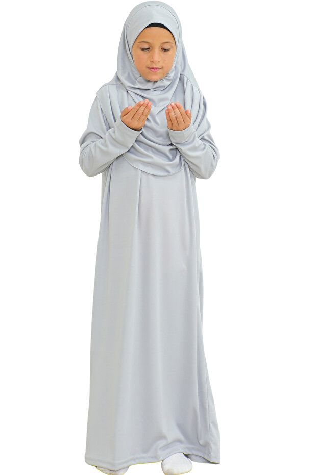 Two Pieces Kids Prayer Clothes Set with Scarf Suit, Islamic Clothing Suit for Girls