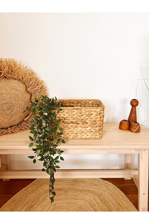 Wicker Rectangular Water Hyacinth Multi-Purpose Organizer/Basket/Organizer