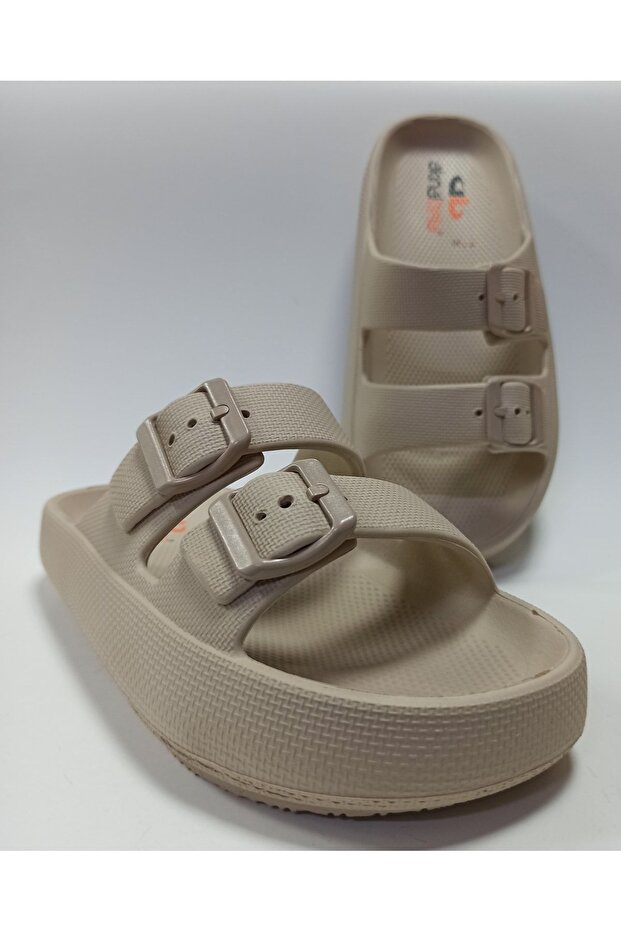 Adjustable Double Buckle Platform Sole Eva Daily Pool Beach Home and Street Slippers