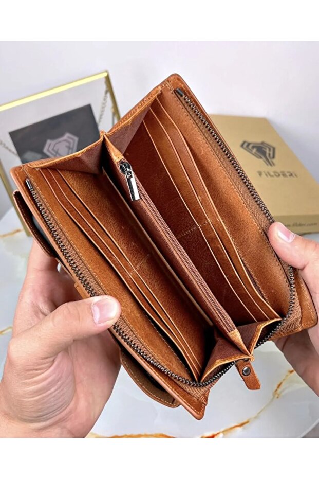 Wallet with Large Compartment and Phone Compartment and Handle - 3
