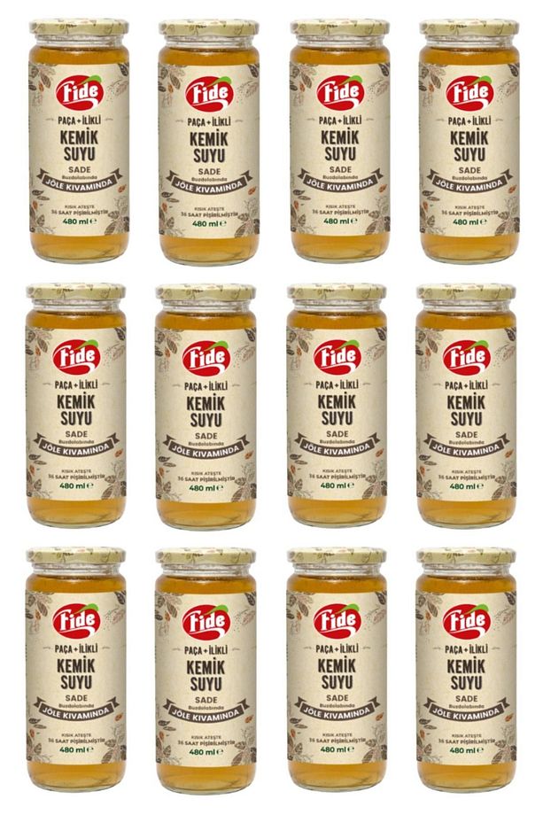 Fide Paça Ilikli Kemik Suyu Jöle Kıvamında Sade 12 X 480 ml - 1