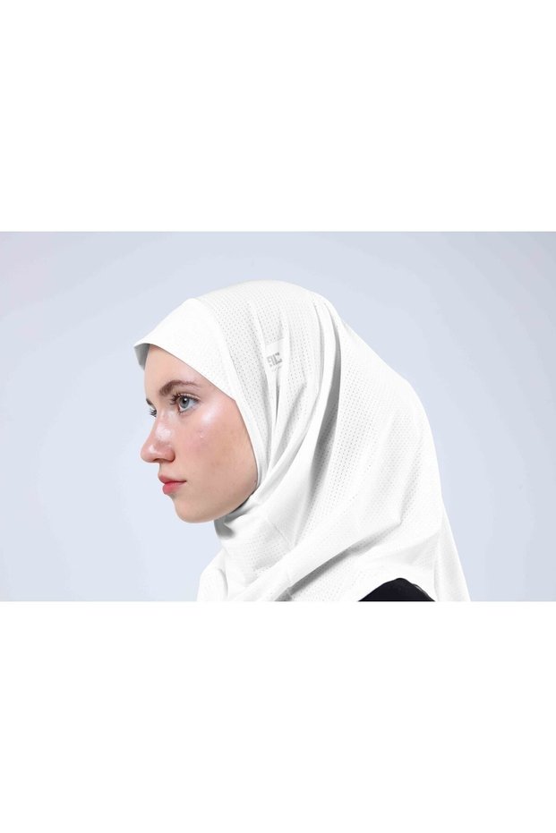 Spor Pro Hijab - Premium Model Ultra Comfortable Practical Porous Women's Ready-To-Wear Hijab - Cream