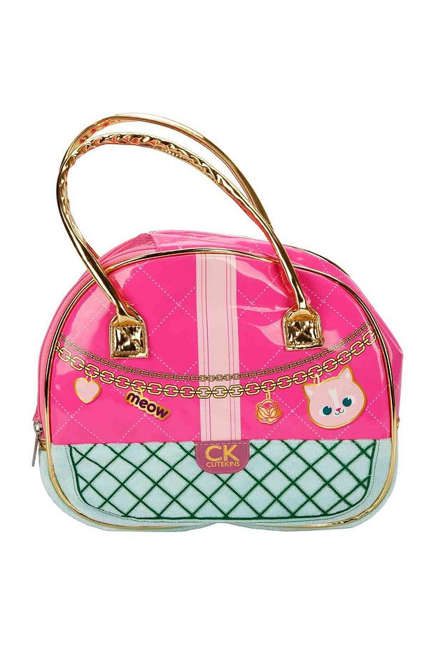 Cutekins Taşıma Çantalı Peluş Pembe Kedi Meow - 3