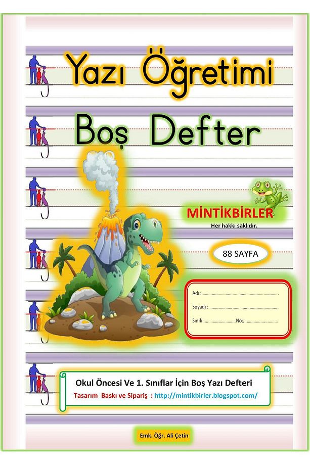 Güzel Yazı Defteri Okul Öncesi Ve 1. Sınıf , Okuma Yazma Müfredata Uygun, 88 Sayfa Defter - 1 Adet - 1