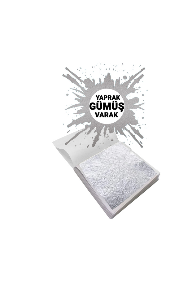 Silver Silver Color Leaf Sheet - 16Cmx16Cm, 5 Sheets (Epoxy)