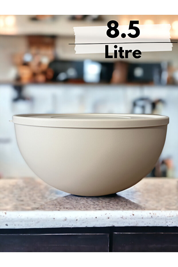 Soft Lid Storage Container, Flour Storage Container, Dough Basin, Round Large Storage Container, 8.5 Liter - 1