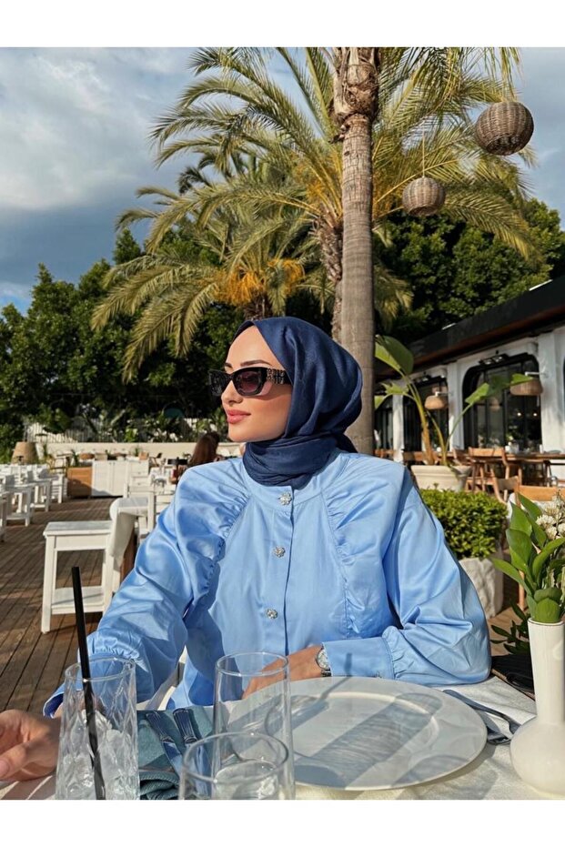 Bebe Mavisi Ahu Gömlek - 1