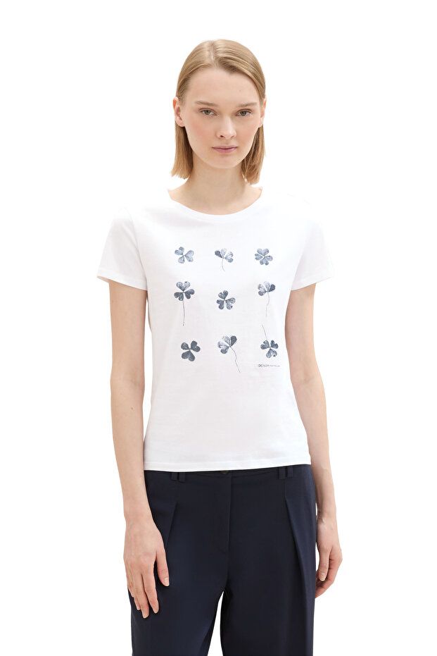 printed basic T-shirt - 4