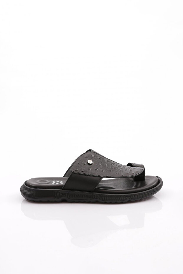 886 Men's - Genuine Leather, Flat Sole Flip Flops