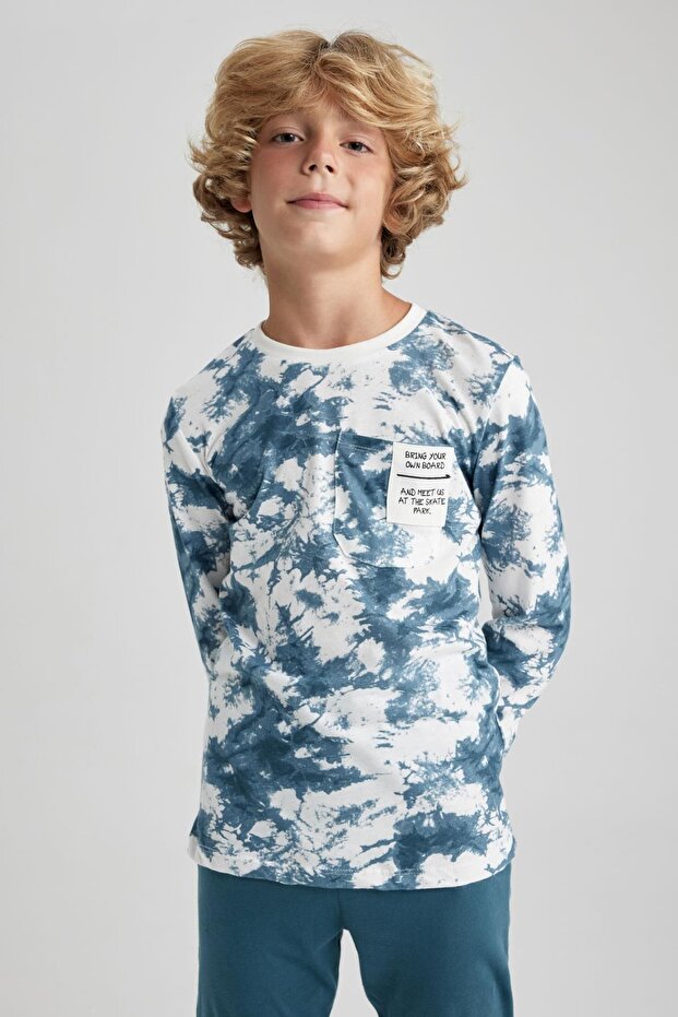 Erkek Çocuk Desenli Uzun Kollu Pijama Takımı A7078a823au - 5