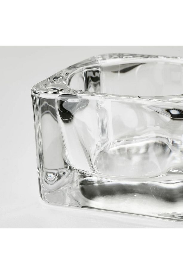 10 Adet Tealight Mumluk 5x5x3,5 Cm İkea 10'lu Set Şeffaf Cam Mumluk Mum Tabağı - 3