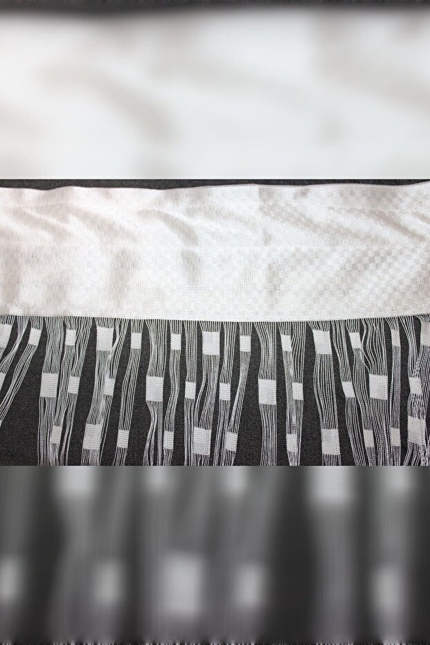 İp Perde Gri Desenli - 3