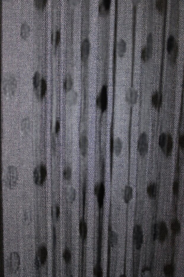 İp Perde Siyah Desenli - 3