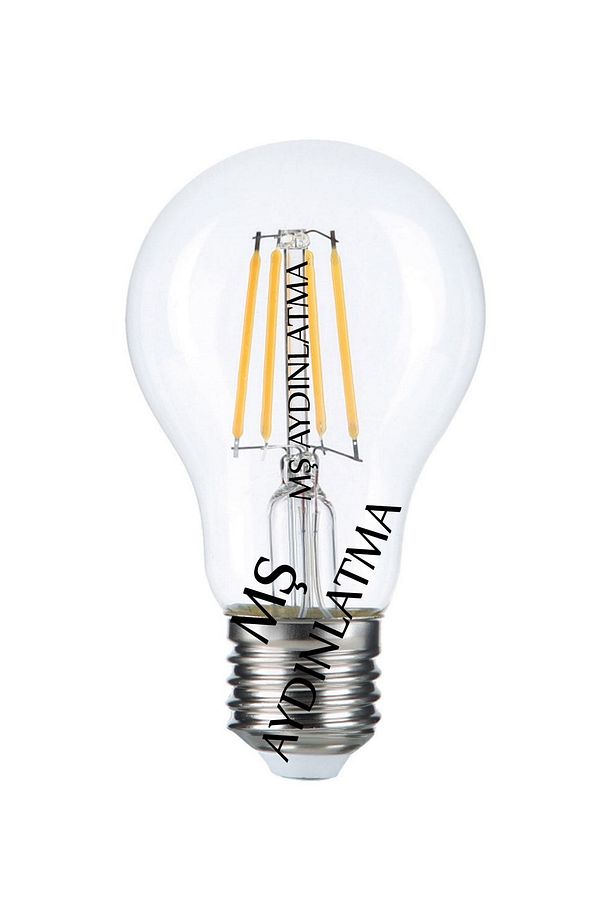 Cla10 E27 Duylu 6 Watt Gün Işığı Led Filament Rustik Şeffaf Cam Ampul A60 - 1