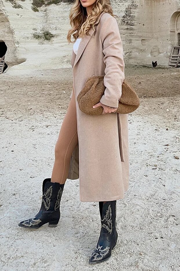 Bej Şık Kaşe Kaban - 4