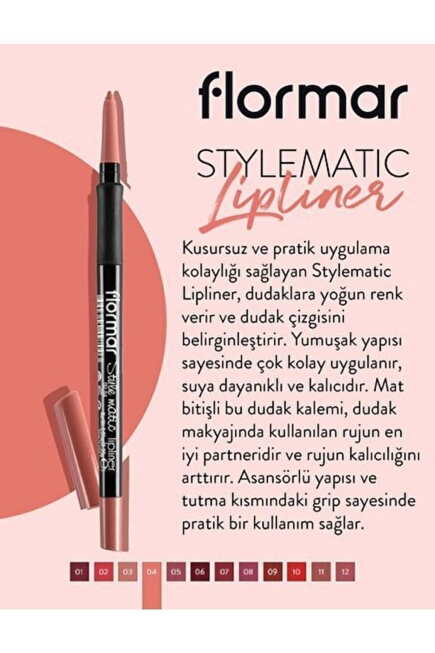 Dudak Kalemi - Stylematic Lipliner SL04 Peach Nude 8690604497003 - 4