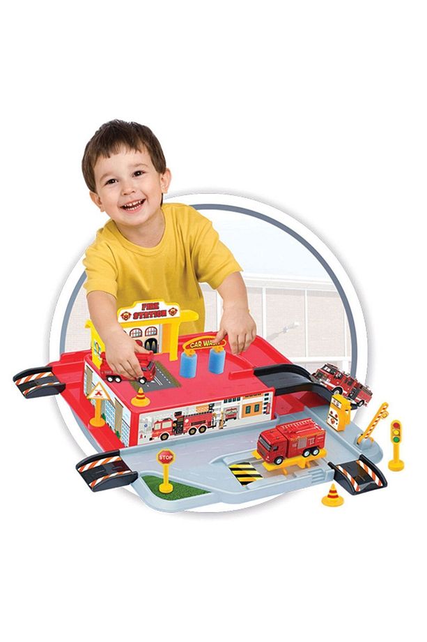 Itfaiye Garaj Seti - Otopark Seti - Araba Seti - Hotwheels Seti - Istasyon - 5