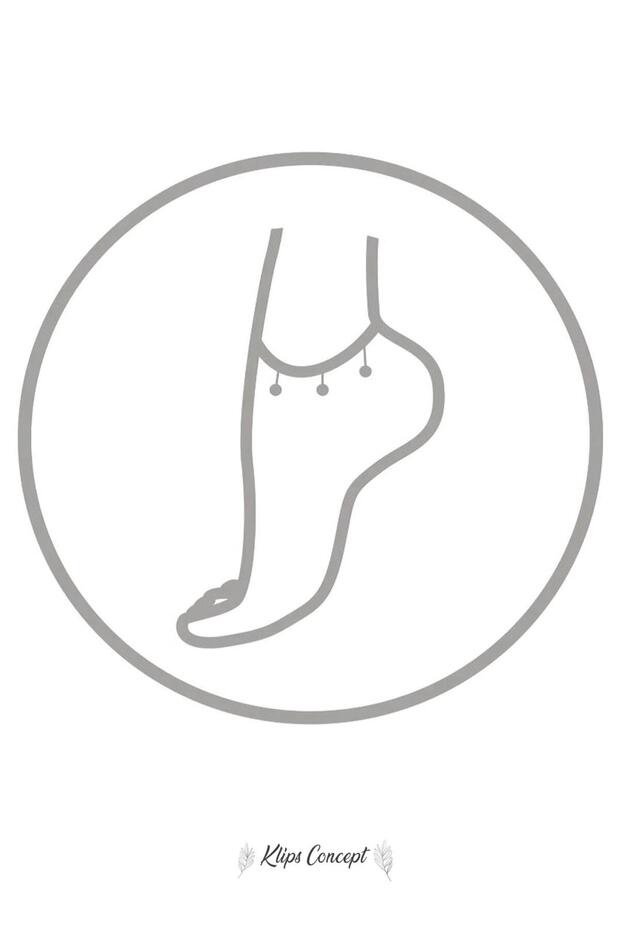 Triple Combination Bead String Anklet - 4