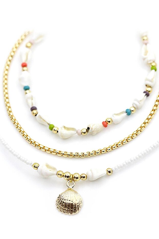 خلخال ثلاثي من سلسلة صدف - 4