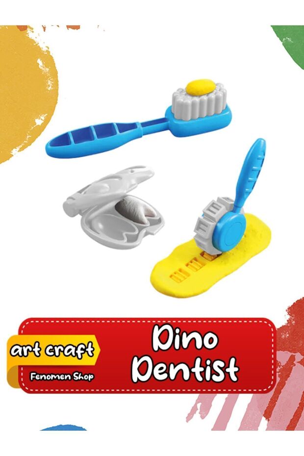 Art Craft Dino Dentist Oyun Hamuru Seti - Play Dough Dinozor Dişçi Seti - 4