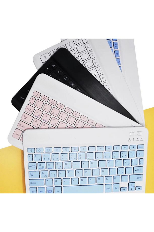 Bluetooth Kablosuz Klavye Ve Mouse Seti Kablosuz Klavye Renkli 150h Şarjlı - 2