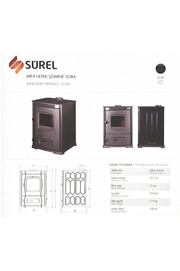 Mini Ultra Şömine Soba 5122 - 2