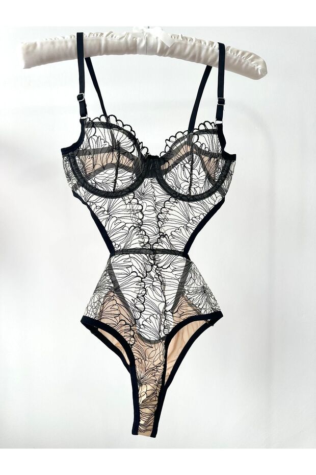 Blair Siyah Bodysuit - 1