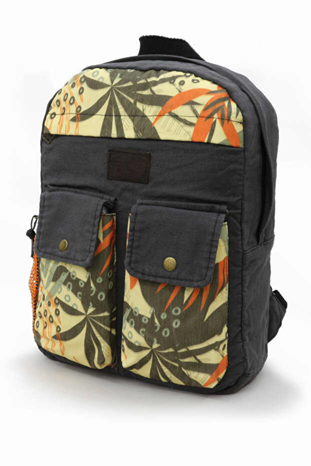 7224 Anthracite Backpack School Travel 15.6 Inch Laptop Daily Notebook Cotton Canvas Fabric Bag