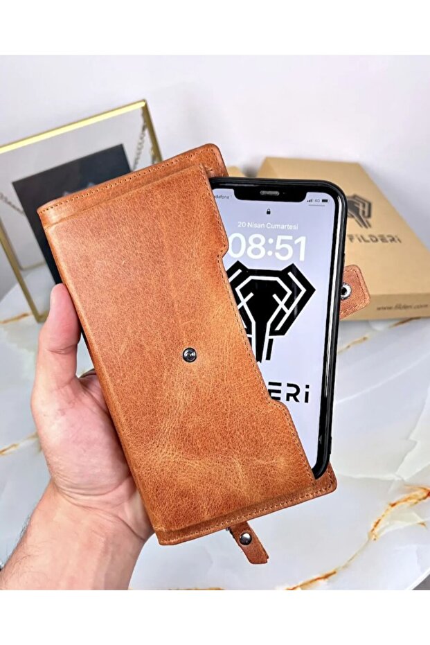 Wallet with Large Compartment and Phone Compartment and Handle - 2