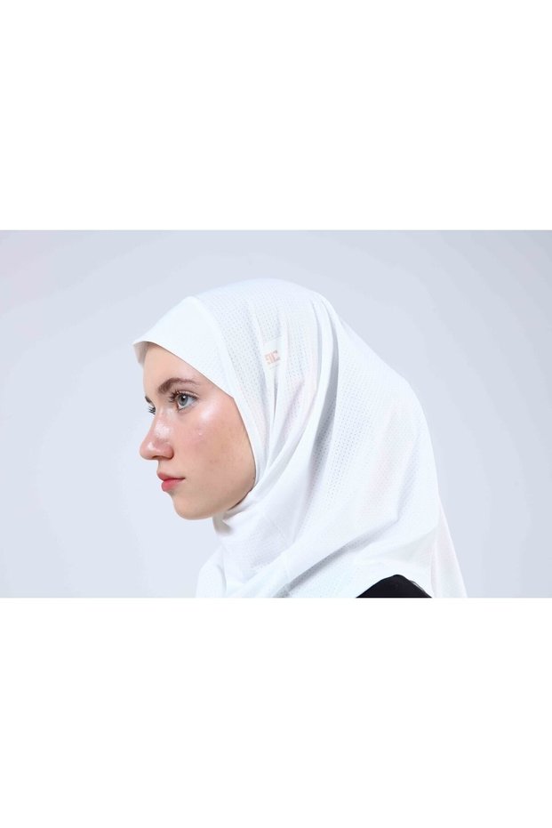 Spor Pro Hijab - Premium Model Ultra Comfortable Practical Porous Women's Ready-To-Wear Hijab - White