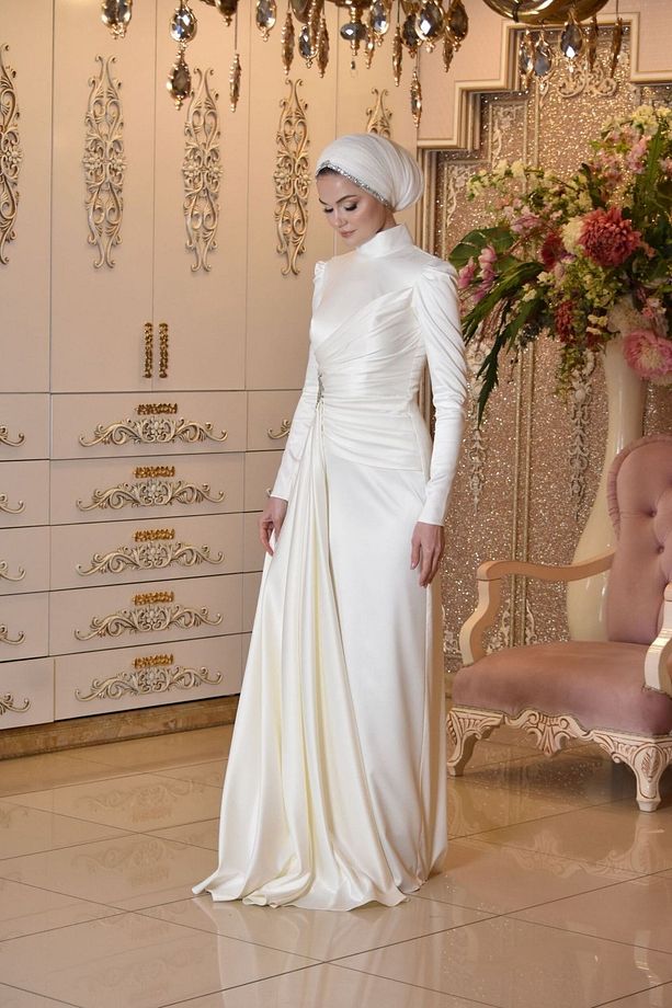 Hera Beyaz Abiye Elbise - 5