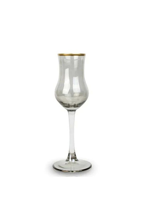 Grappa 6 Kişilik Kahve Yanı Cam Su Bardağı Seti  Çeyizlik Set Kadeh  Şampanya Kadehi Şarap Kadehi - 4