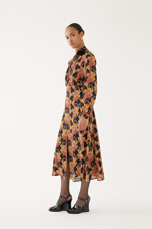 Baroque Patterned Maxi Dress - 2