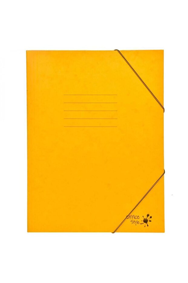 Karton Lastikli Dosyalık Sarı - 1