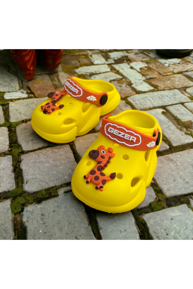 Giraffe Patterned Children's Cross Slippers - 2