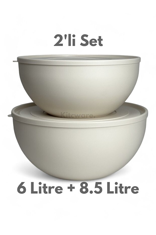 Soft Lid Storage Container, Flour Storage Container, Dough Basin, Large Size Storage Container Set, 14.5 Liter - 2