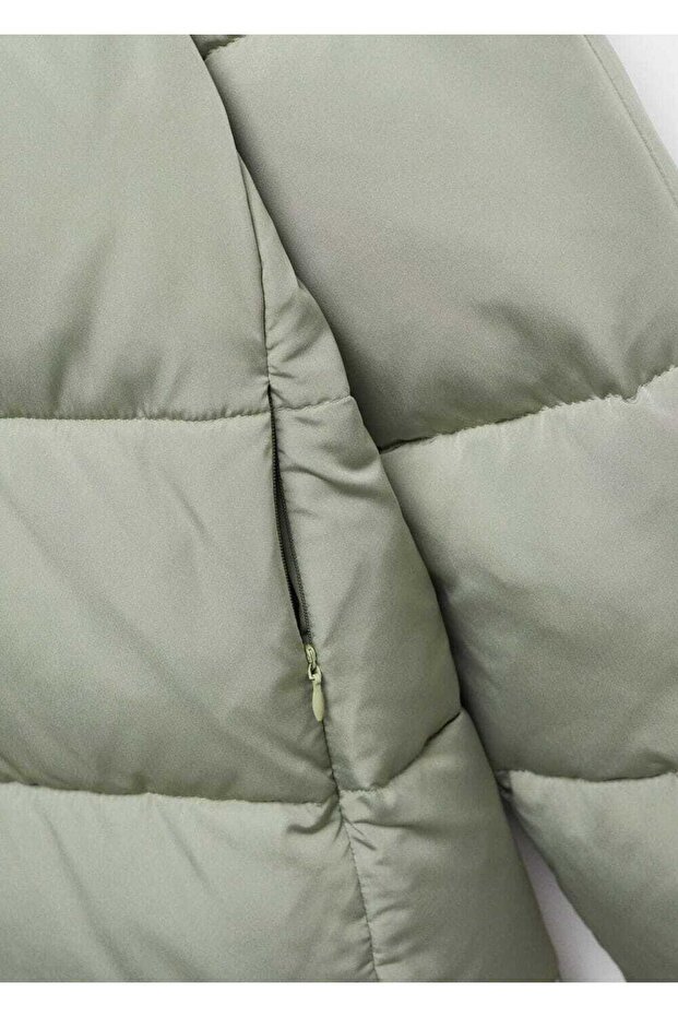 Kapüşonlu kapitone anorak - 8