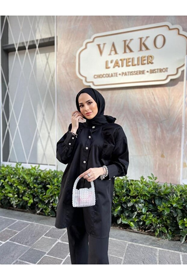 Siyah Ahu Gömlek - 1