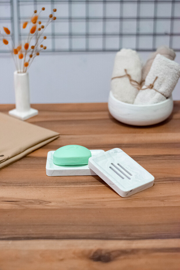 Square Cut Bathroom Solid Soap Dish - 2