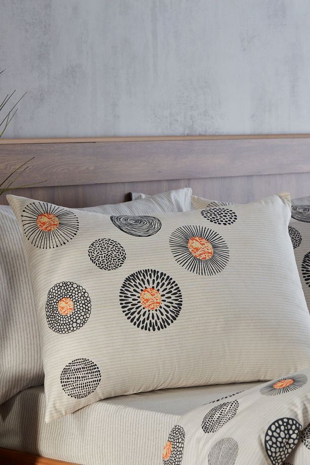 Polycotton Pamuklu Nevresim Takımı Cosmos Tek King Size - Gri - 4