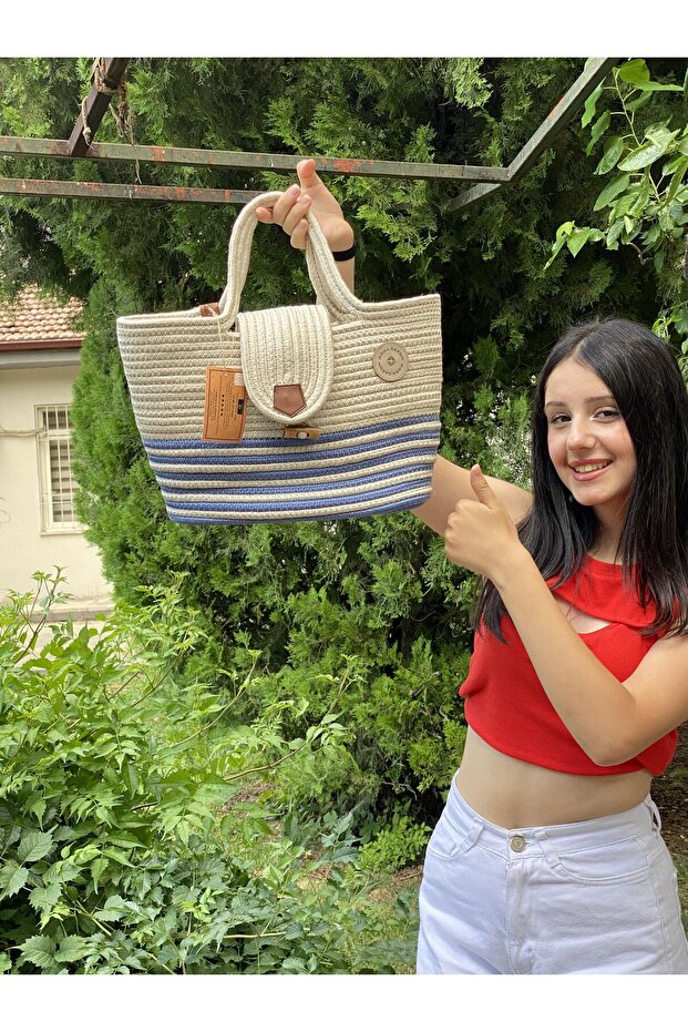 Straw Jute Look Clutch Bag Beach Bag Shoulder Bag
