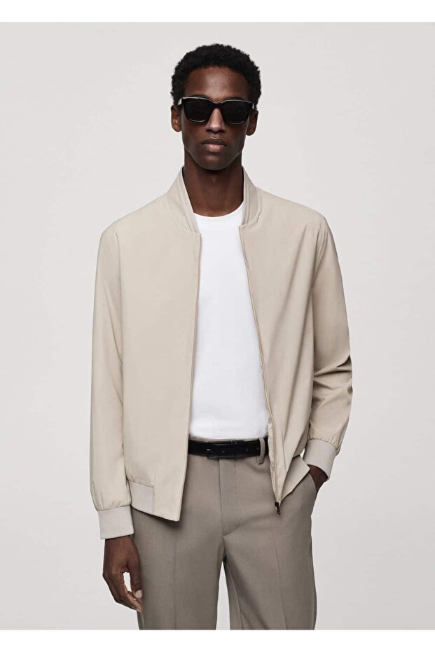 Streç su itici bomber ceket - 1