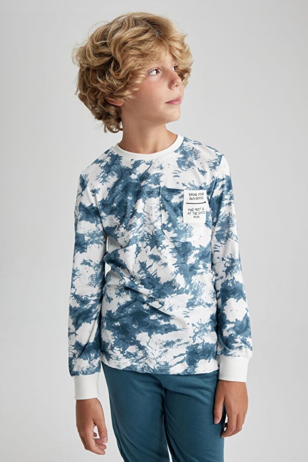 Erkek Çocuk Desenli Uzun Kollu Pijama Takımı A7078a823au - 4