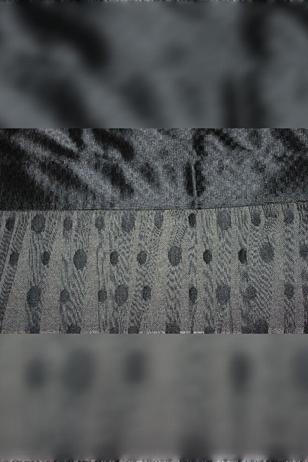 İp Perde Siyah Desenli - 4