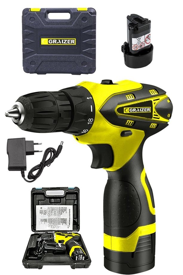 Alman Titan Series 32 V Sjs Çift Metal Şanzuman Çift Akülü Şarjlı Vidalama Matkap Sari Ar - 4