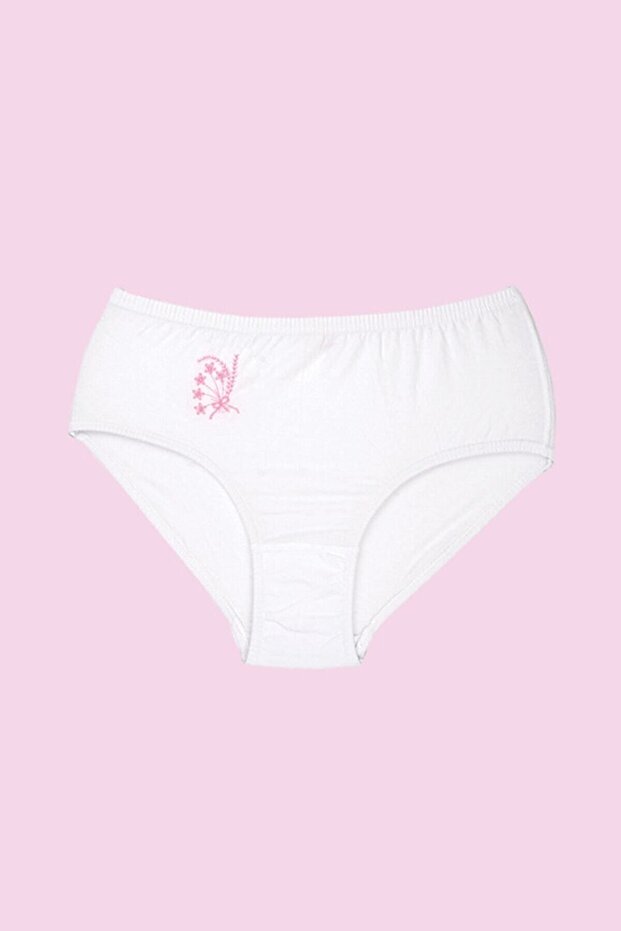 12' Li Beyaz Işlemeli Külot - 1