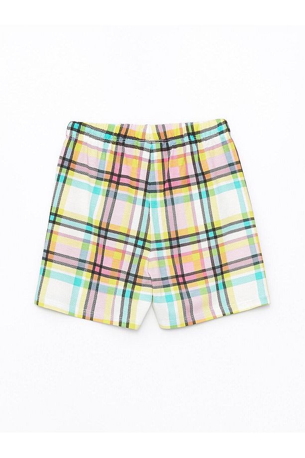 LCW Kids Bisiklet Yaka Baskılı Kısa Kollu Kız Çocuk Şortlu Pijama Takımı - 5