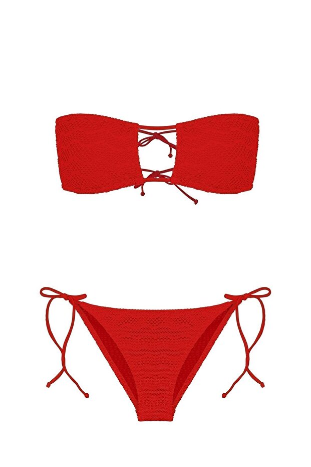 طقم بيكيني بدون حمالات - 1