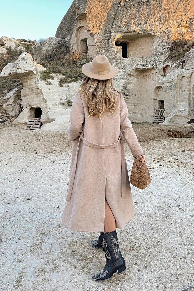 Bej Şık Kaşe Kaban - 5