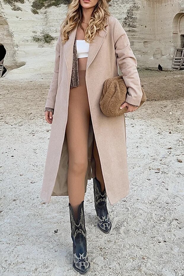 Bej Şık Kaşe Kaban - 1